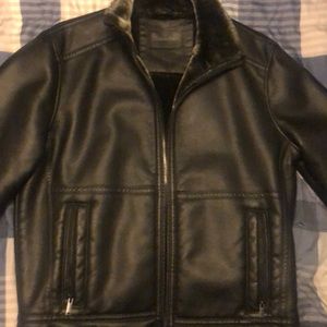 Calvin Klein Men’s  Pebble Faux Leather Jacket